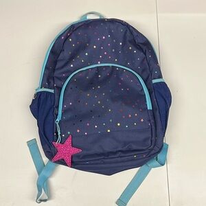 Backpack- navy blue with rainbow stars